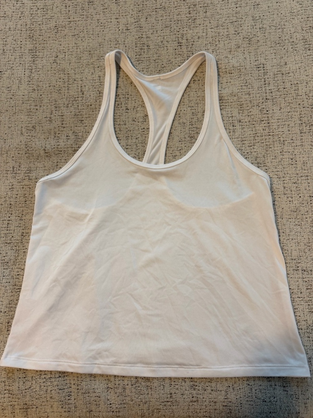 Fabletics White Racerback Tank Top